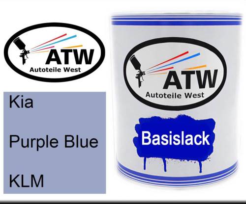 Kia, Purple Blue, KLM: 1L Lackdose, von ATW Autoteile West.